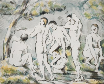 Les Baigneurs, Petite planche, 1896-97 by Paul Cézanne